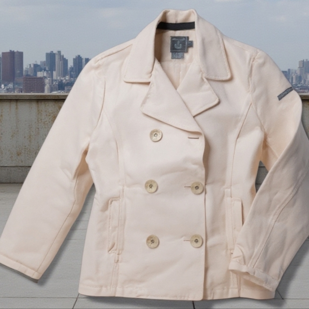 Facconable Double-Breasted Cream Jacket - image 1